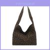 Leopard Print Canvas Bag For Women With Large Capacity And Magnetic Closure For Daily Use