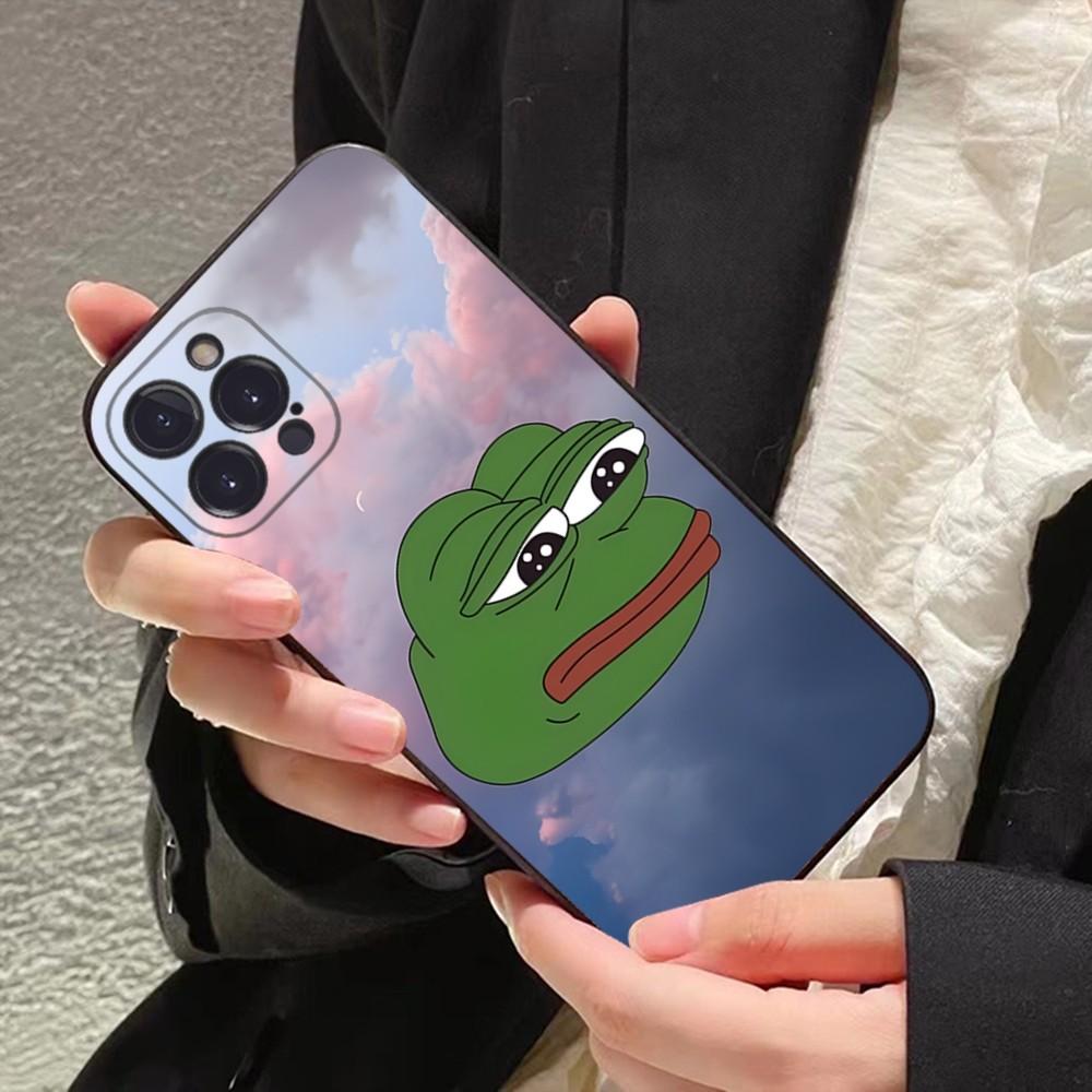 Cute Frog & Pepe the Frog Meme Print Phone Case for iPhone 17 16 15 14 13 12 11 16E Series Pro Max Plus Double Layer Protection