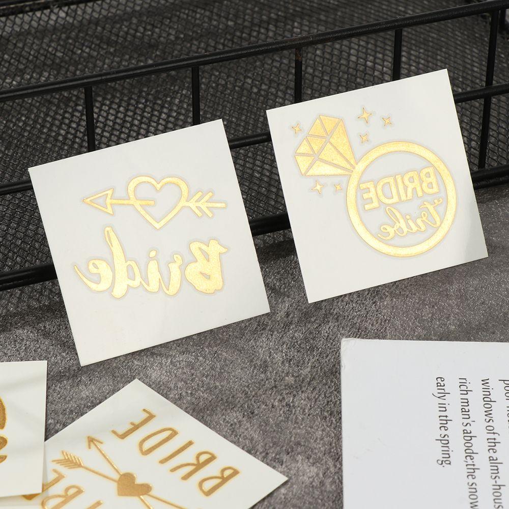 Bernvakarių lipdukas Nuotakos tatuiruotės lipdukas Nuotakos vakarėlio dekoracija Nuotakos komandos laikina tatuiruotė