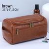 Men's Large Waterproof PU Toiletry Bag - Travel Cosmetic Organizer