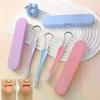 Tongue Scraper Cleaner For Adult Kid,2 In 1 Silicone Tongue Brush And Stainless Steel Tongue Scrapers For Fresh Breath Dental
