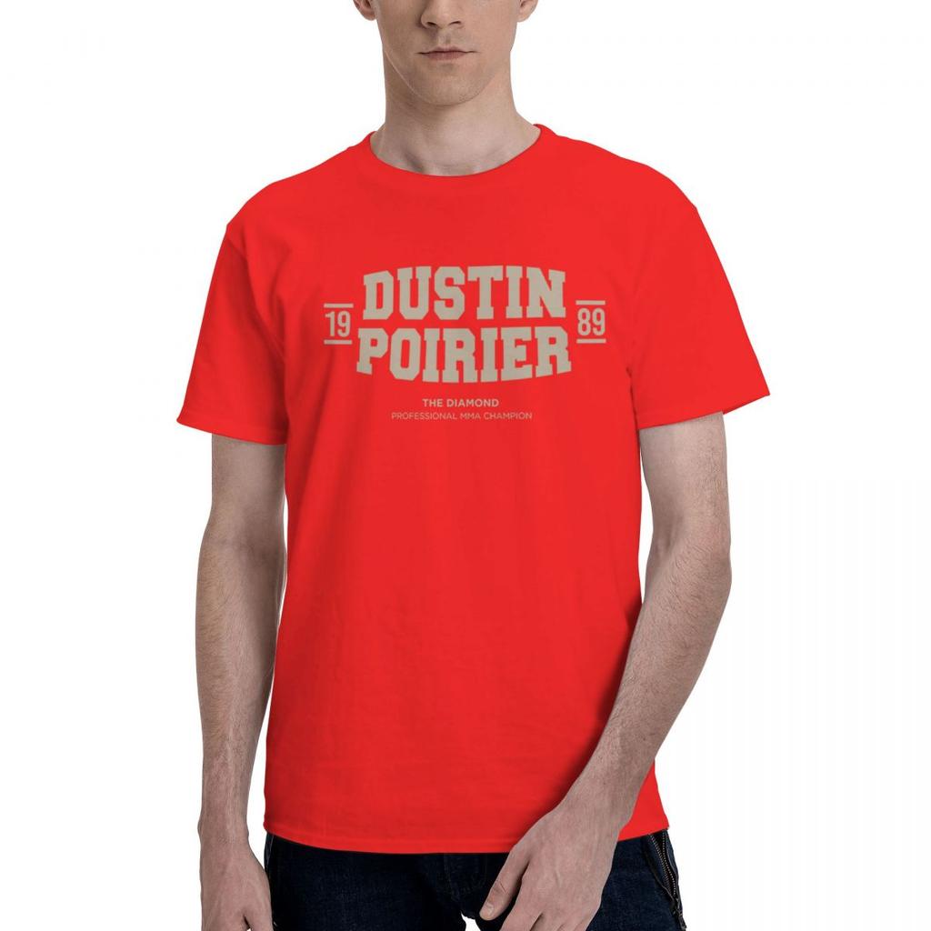 Dustin Poirier Inspiriertes 100% Baumwolle Lässiges Atmungsaktives Bequemes Hemd Lustige Herren T-Shirts Herrenbekleidung