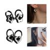 Stylish Stainless Steel Earrings Chic Plum Blossom/Star/Moon/Heart Shaped Eardrops Accessory Comfortable Ear Pendants