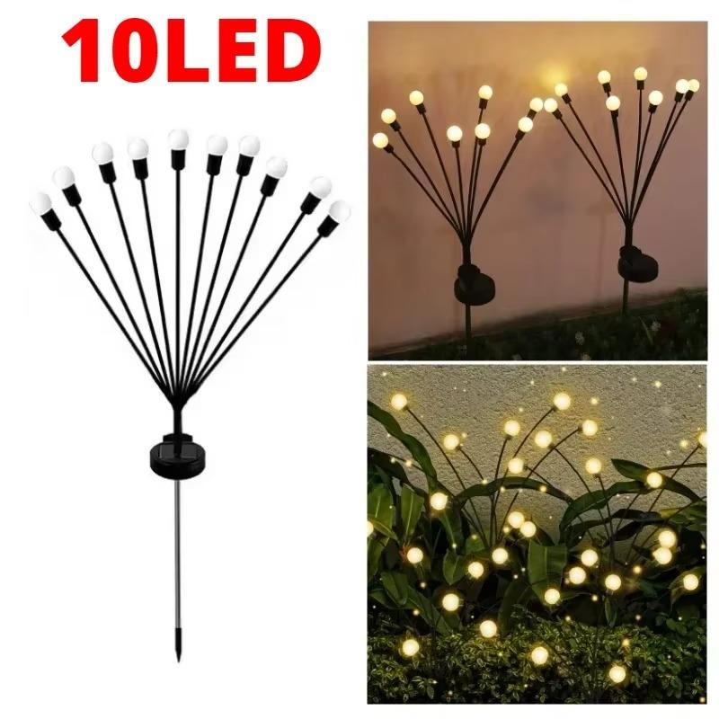 LED Trädgårdssvamp Lampa Solcellsdriven Utomhus Landskapsljus IP65 Vattentät Manet Vinglande Ljus för Trädgårdsatmosfär