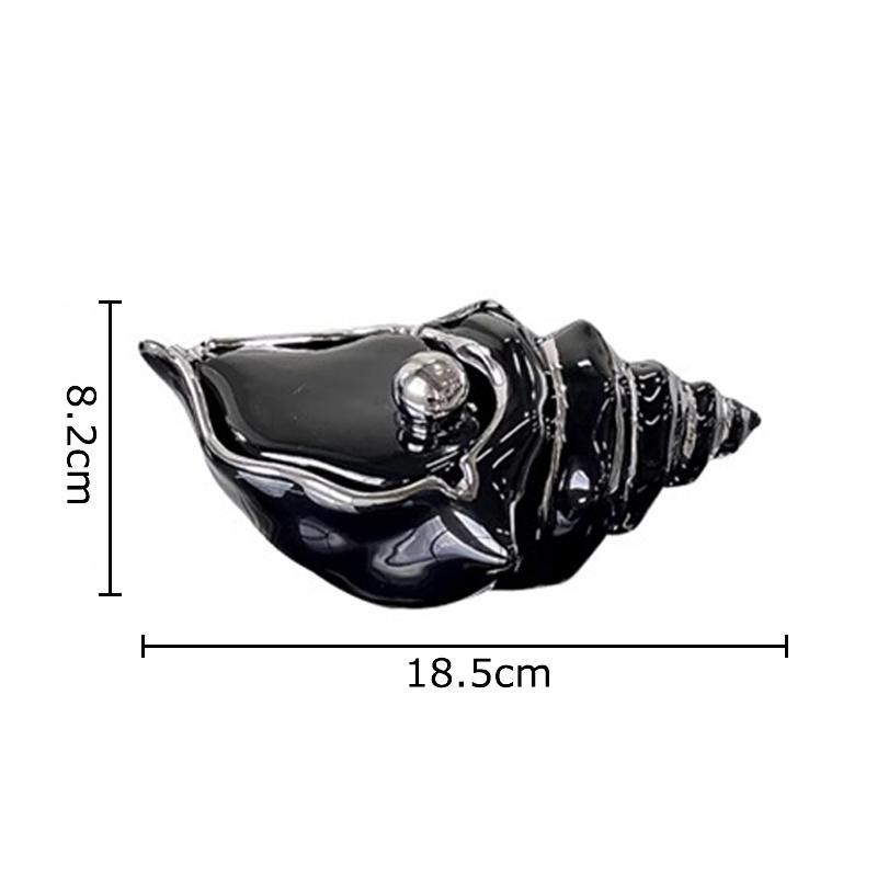 Creative Silver Plated Conch Ashtray Desk Decoration Smoking Accessories Portable Windproof Ceramic Ashtray Gift for Boyfriend