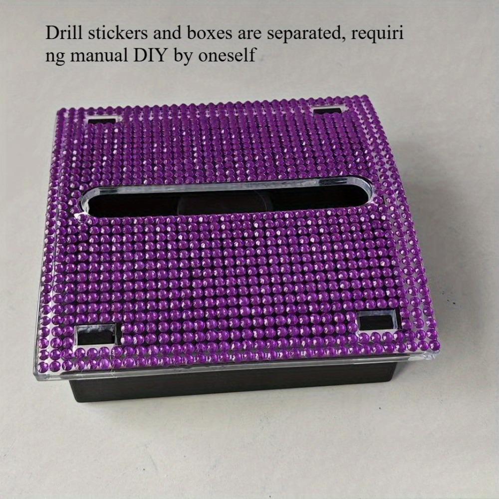 1pc Glittery Clear Desk Sticky Notes Organizer, Stationery and Handwritten Accounts Storage Container, Desktop Tidy Up Box, Office Essentials