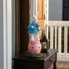 Cartoon Osterhase Figur Handgefertigte Harz Hasenskulptur Hasen-Eier-Statue Gartendekoration
