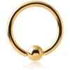 Labret Ring Gold Anodized Ball Diameter 8mm
