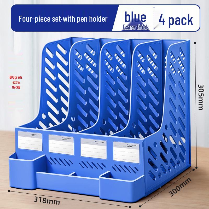 Four-Layer File Rack Basket Set for Office Organization