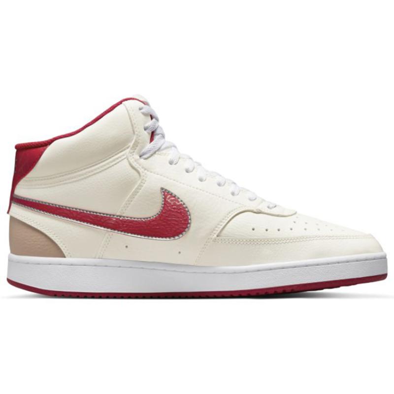 Nike Court Vision Mid Top Sneakers White/Red  DQ4977-161