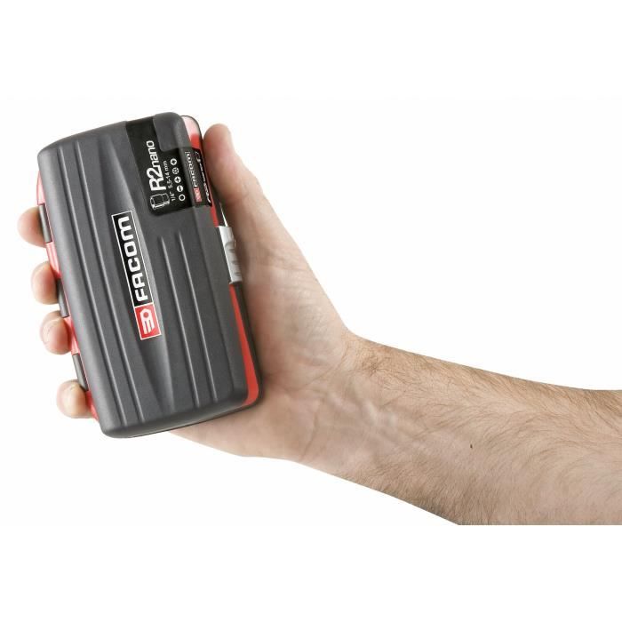 Coffret douilles 1/4'' 6 pans métriques et embouts - FACOM - R2NANOPB - 38 pièces diamètre 5,5 à 14mm