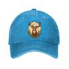 Rustic Woodland Stag Emblem Artwork  New Vintage Washed Cotton Baseball Cap Sun Hats