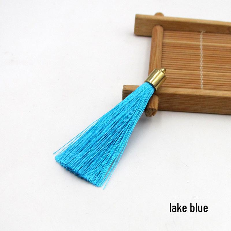 Gold Tassel Hat Pendant: 6cm Festive Spike for DIY Hair Ornaments, Earrings, or Bookmark Accessories.