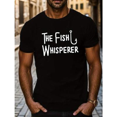 European Sizes Print T Shirt, Tees For Men, Casual Short Sleeve T-shirt For Summer