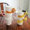 Creative Ceramic Puppy Giraffe Coffee Cup Cute Animal Mug Relief Three-dimensional Decor Afternoon Tea Breakfast Milk Mug 400ml