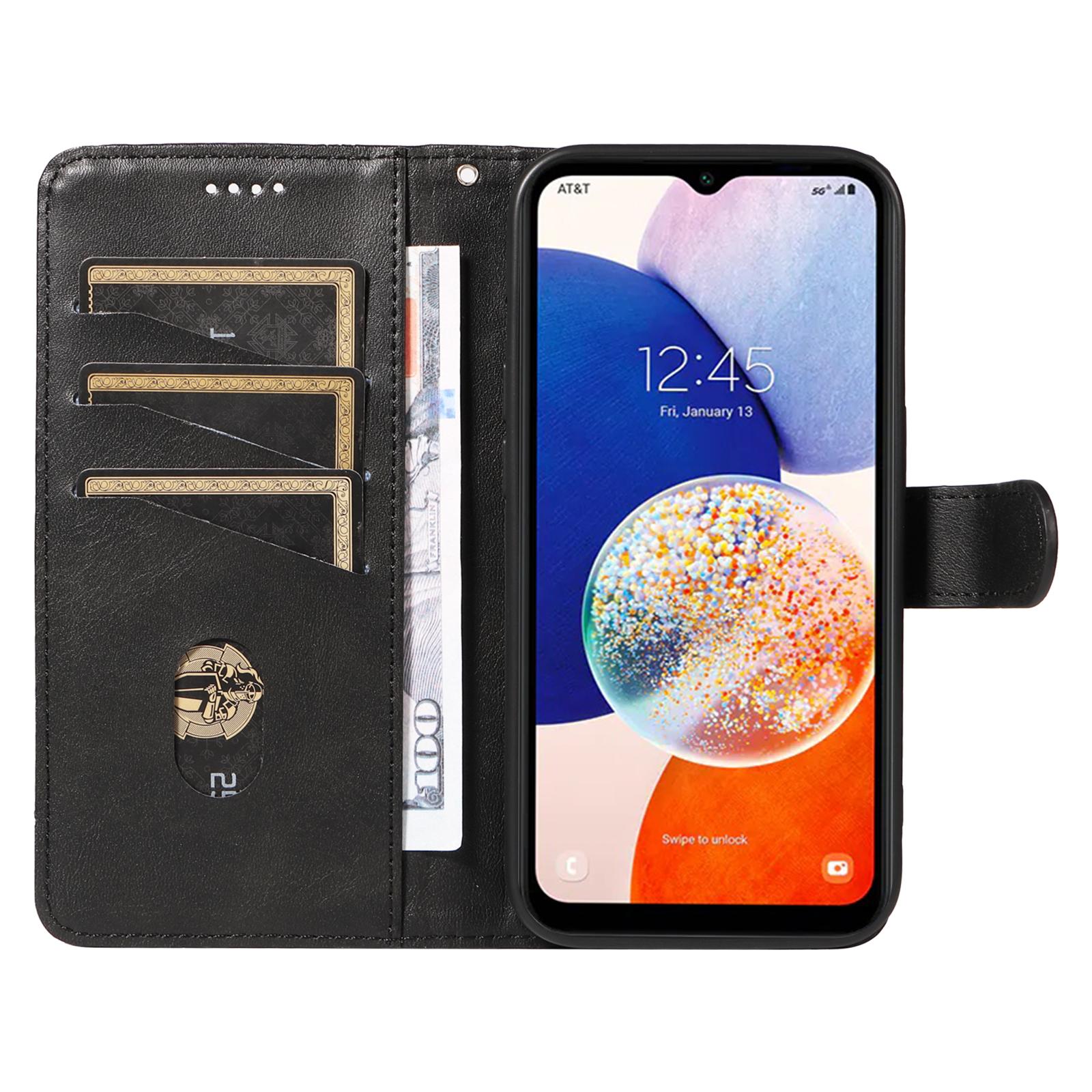 

For Samsung Galaxy A35 5G Case Leather Wallet Shockproof Phone Cover Rose Gold