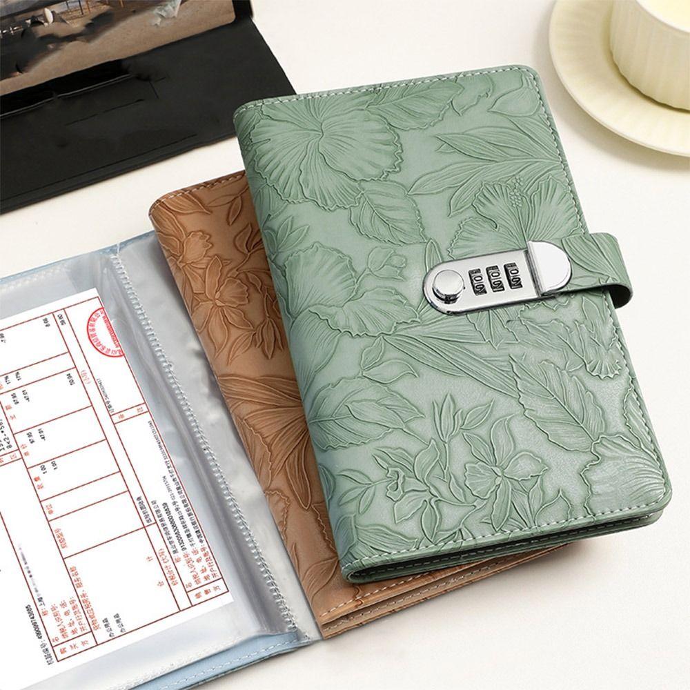 

Waterproof Bank Deposit Folder Transparent Inner Page Money Collection Book коричневий