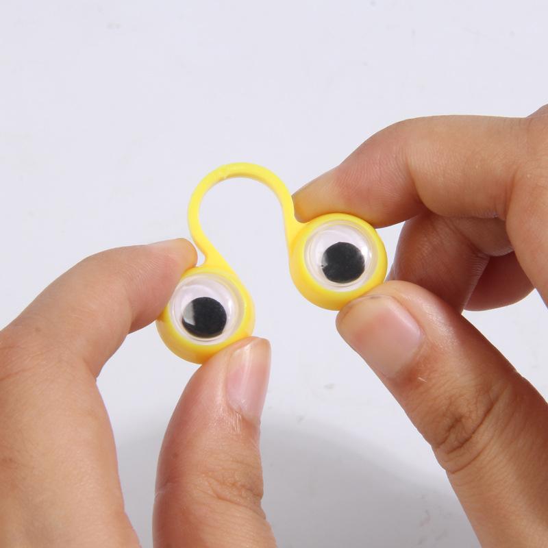 5-20 Fingerpuppenringe aus Kunststoff mit Wackelaugen, Kinderspielzeug, Mitgebsel für Babypartys, Scherzartikel, lustige Geschenke für Kinder