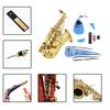 10 Stück Saxophon-Pflegeset mit 4 Reinigungstüchern/Bürsten/Korkfett Klarinetten-Pflegeset Daumenablagepolster Flöteninstrumente