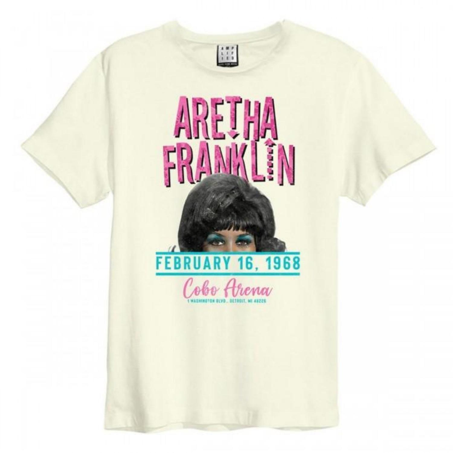 

Amplified Unisex Adult Cobo Arena Aretha Franklin Vintage T-Shirt S разноцветный
