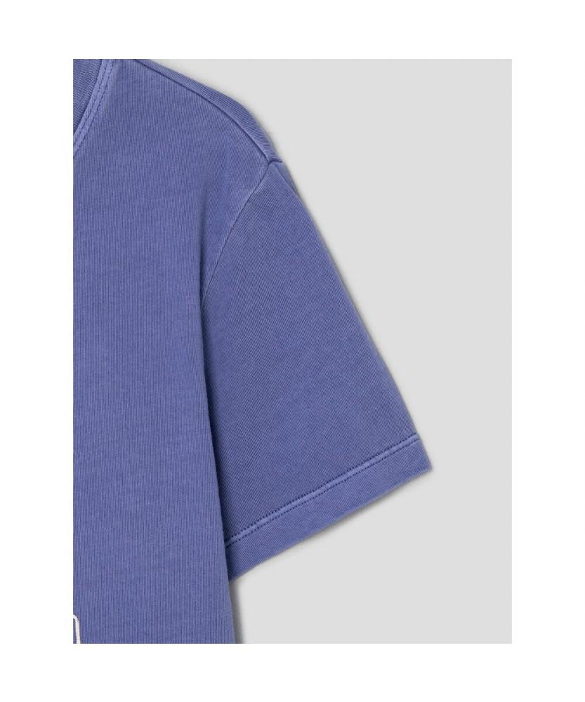 8SECONDS Garment Dyed Print T-Shirt Purple