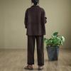 Middle-aged Mother Autumn and Winter Plus Velvet Jacket Western Style Sportswear Suit Corduroy Two-piece Suit