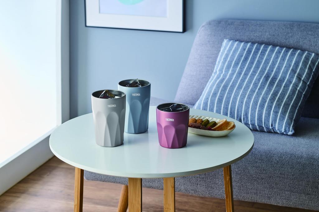 Thermos Vacuum Insulated Rose RBW Tumbler, 400ml, Brown, Glass-like Design, JTC-400