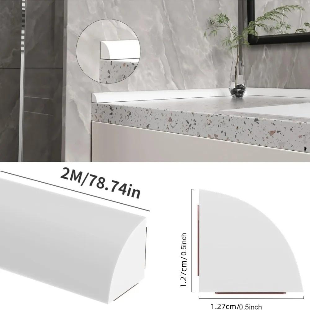 \1PC 2M/78.74inch Self Adhesive Decorative Strip for Waterproof Molding Trim Caulk Strip for Wall Edge Corner,Countertops