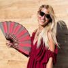 Led Wedding Hand Fan Folding Fan For Women Luminous Dancing Fan Rave Party Fan Glow In Dark Fan With Light Abanicos Para Boda