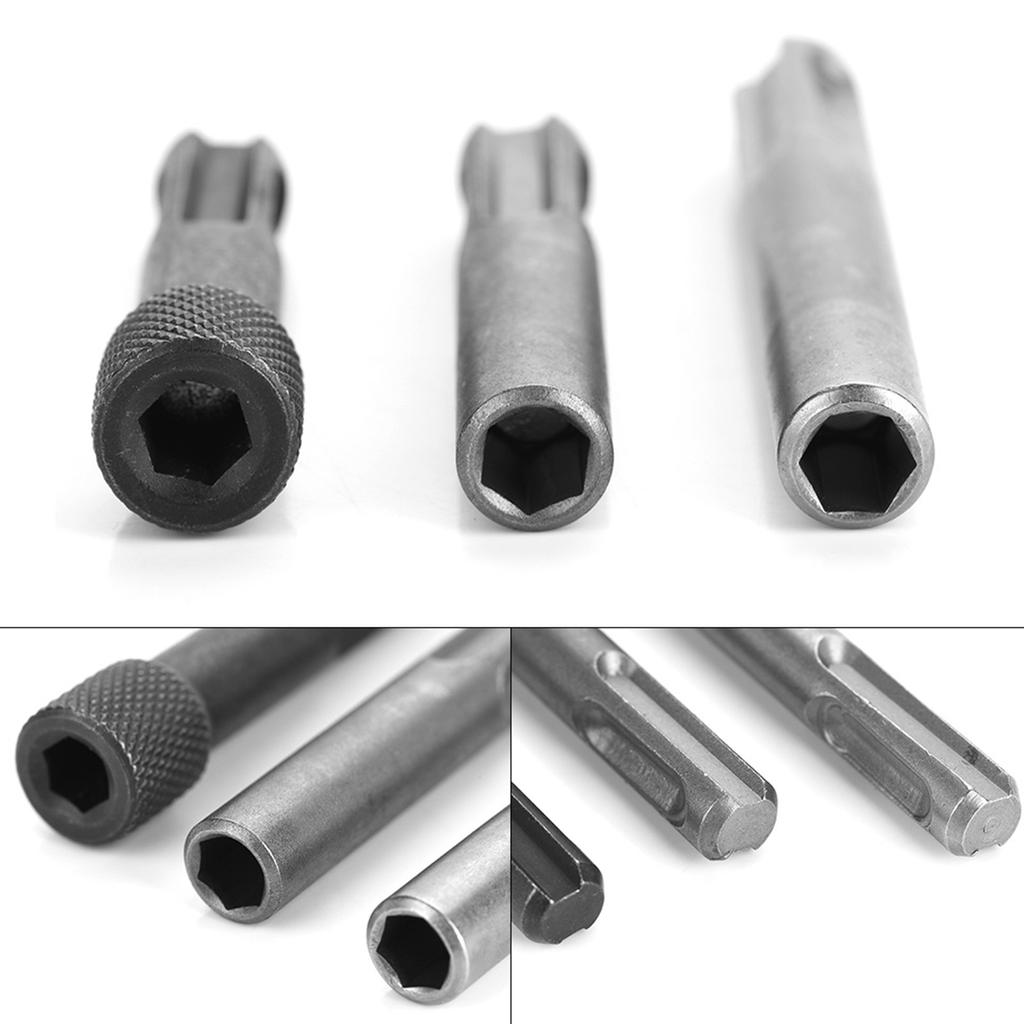 3pcs 1 or 4 Hex Shank Screwdriver Bit Holder Socket Adapter Converter with     Steel Adapter for Electric Hammer Drill Bits 100% Brand New