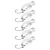 10pcs lot Fishing Lures Wobbler Baits SpoOn style Artificial Metal Baits Hook (Silver, 2.5g)
