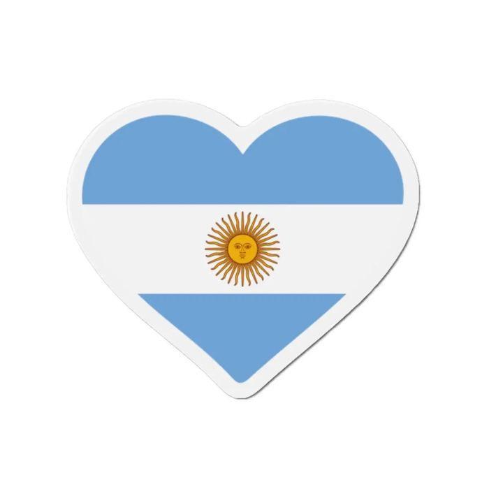 Aimant Coeur Drapeau Argentine - Multicolore - 7 Cm - 50 Pièces - Résine Synthétique - Mixte