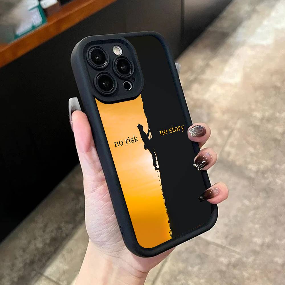 2026 Hikers Phone Case For iPhone 17,16,15,14,13,12,11,Pro,Max,Plus,X,XS,SE4,E,Mini Black Thickened border Case