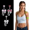 Shiny Crystal Bow Stars Moon Belly Button Rings Dangle Stainless Steel Navel Piercing Jewelry for Women Birthday Gift
