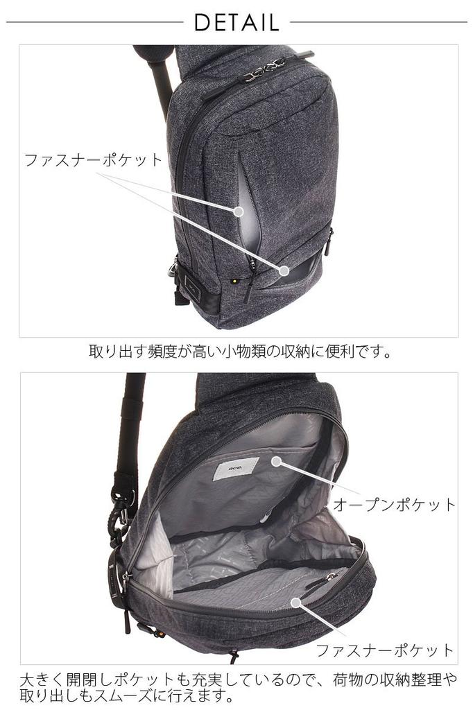 Body Back Mesh Hoverlight Black [Ace Gene] Bag, Lightweight, Non-stuffy Specification, 59001, Men's,