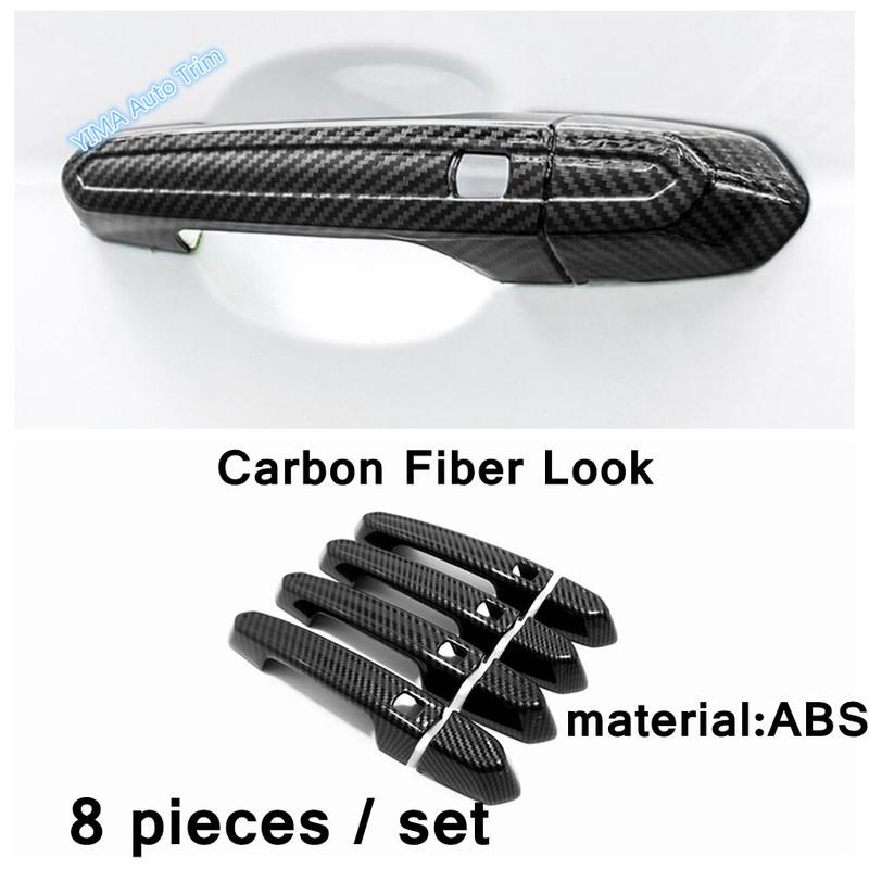 Carbon Fiber Outside Car Door Pull Doorknob Handle Bowl Cover Trim Fit For Cadillac CT5 CT5-V - 2024 Exterior Accessories
