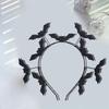 Essential Black Bat Hair Band Hairpieces for Halloween Costumes and Stage Performances Gothic Hair Accessories