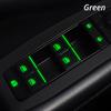 1/2PCS Car Styling Window Switch Luminous Stickers Nighting Glowing Button Auto Stickers Universal Green Orange Blue