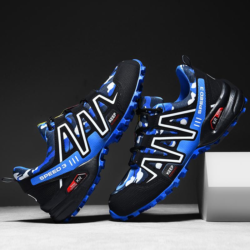 

Обувь для скалолазания большого размера, уличные нескользящие треккинговые кроссовки, модная удобная спортивная обувь 43 синий