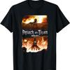 Attack On Titan Key Art Flaming Attack Scene AOT Anime T-Shirt