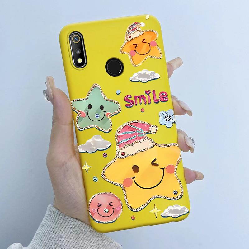 For Realme 3 3i 3Pro Phone Case Butterfly Flower Girl Design Soft Silicone TPU Back Housing for Oppo Realme 3 Realme3 Pro Covers
