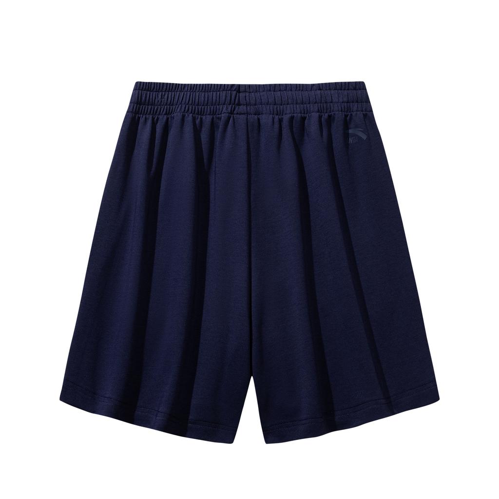 Anta Loose Knit Five-Point Shorts Women shorts Dark-Blue 962628302-3
