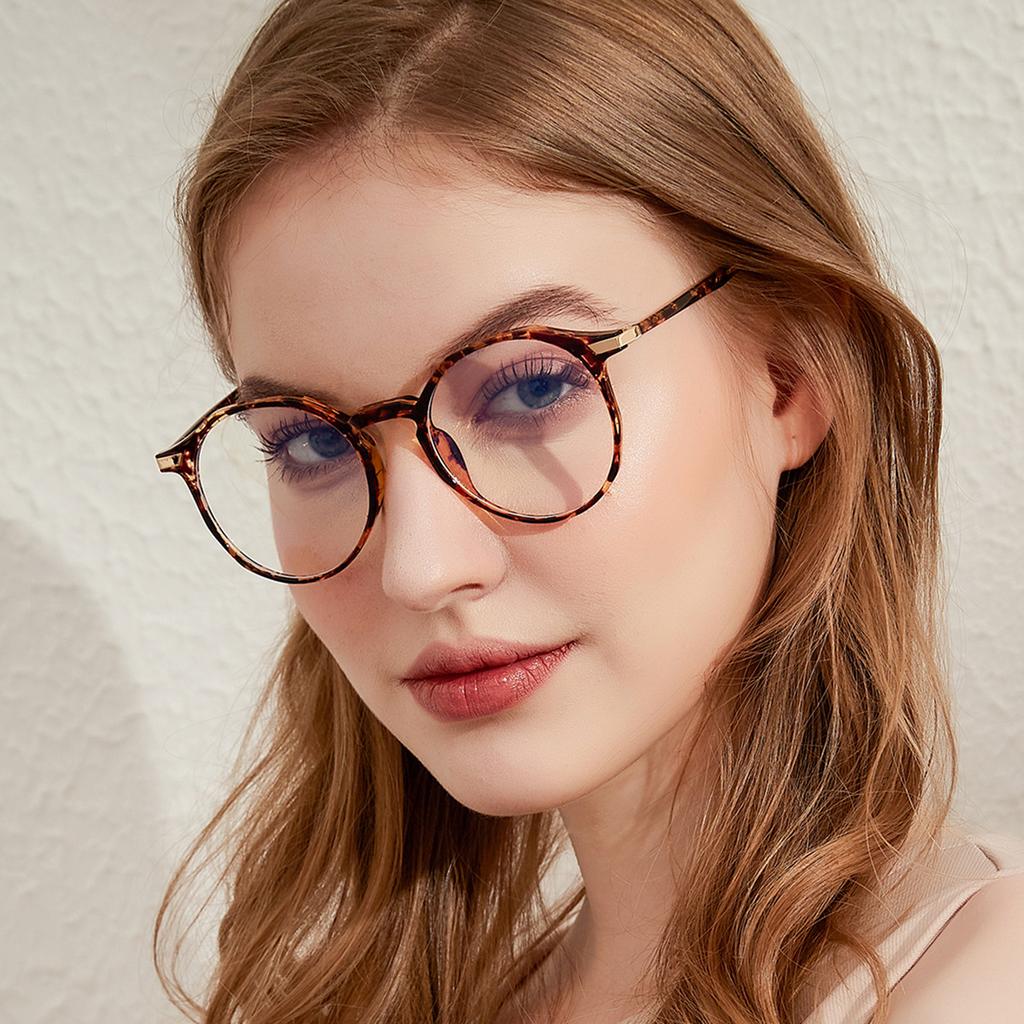 Glasses Tr8907 Full Frame Irregular Retro Flat Glasses