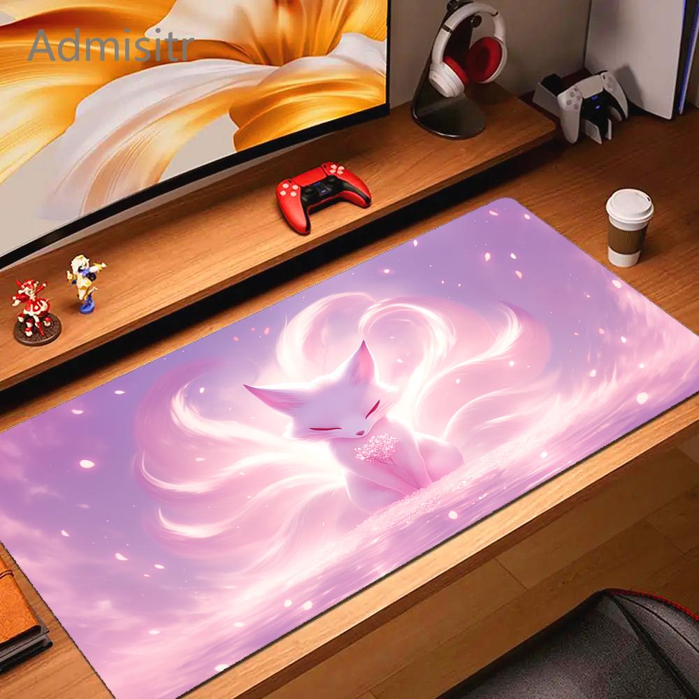 Cartoon Fox XXL Mouse Pad Large Computer Game Accessories Cute Mousepads Gamer Professional High Quality Rubber Pads Desk Mat