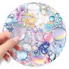 50 Transparent Bubble Stickers: Waterproof, Colorful PET Cartoon Designs for DIY Journals, Phones, and Computers