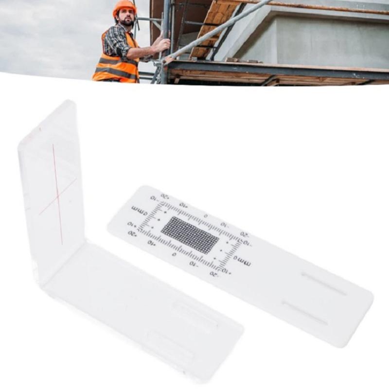 2/4Pcs Crack Monitor Plastic Easy to-Use Grids Concrete Crack Monitorings Record Standard Crack Monitors