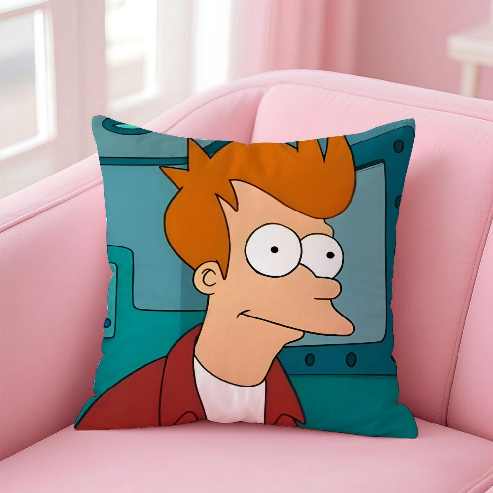 Anime F-Futurama Cushion Cover Home & Car Multi-Scene Pillow Cover - Reversible, Soft & Durable for Daily Use