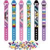6 Stück/Set Kinder Bausteine Punkte Armbänder DIY Kreatives Basteln Freundschaftsarmband Bastelset für Kinder Geburtstag Feiertagsgeschenk