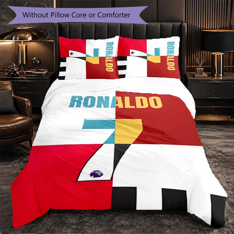 Set Biancheria da Letto Cristiano Ronaldo 3 Pezzi Morbido Set Copripiumino con Federe Set Decorazione Camera da Letto per la Casa