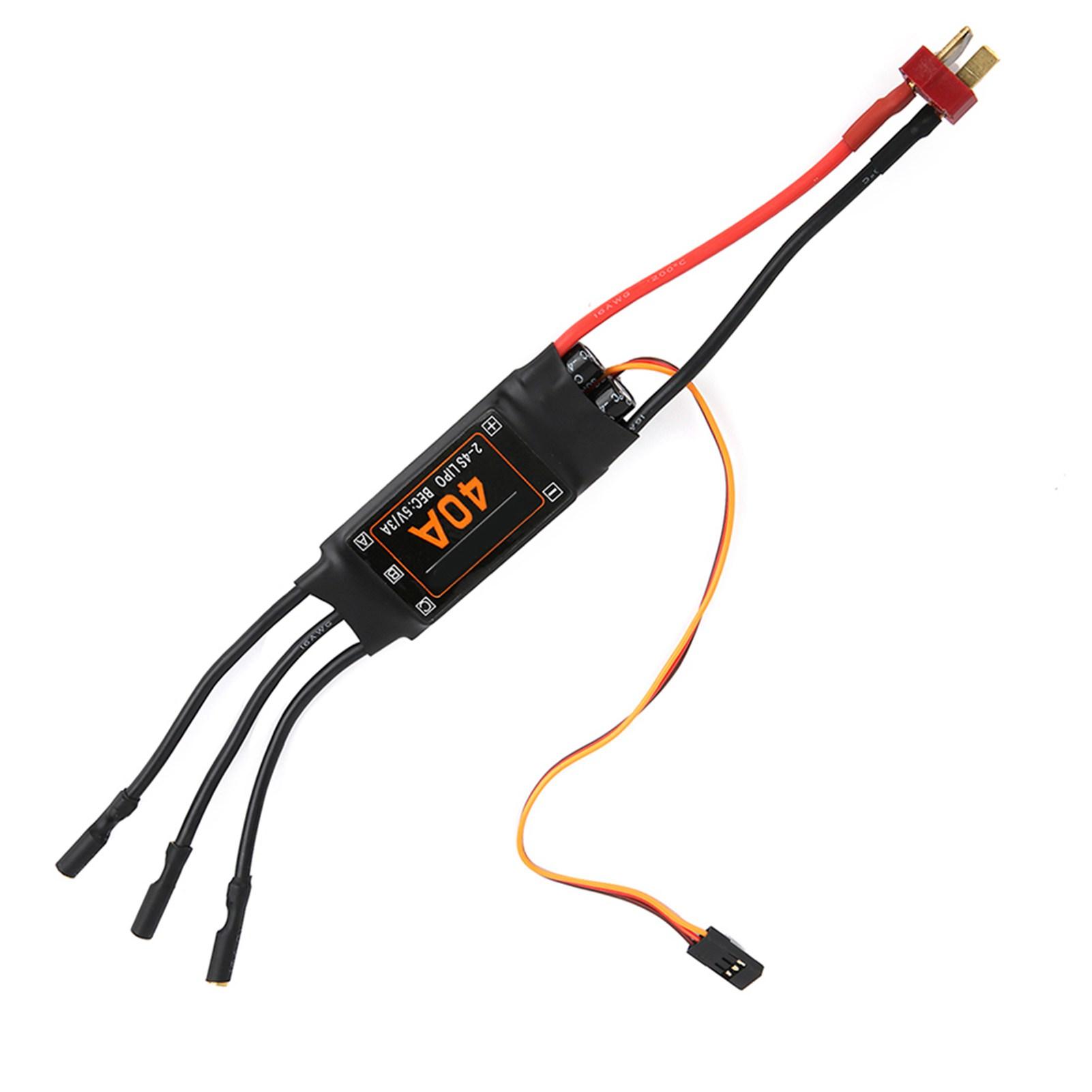 

40A Speed Controller Brushless ESC RC Drone Helicopter FPV Parts AccessoriesBlack